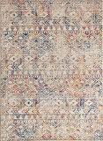 Eskitme Kilim Tasarımlı Halı Kaymaz Taban Makinada Yıkanabilir İskandinav tarzı Bej Krem Renkli