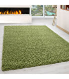 Yüksek Tüylü 30 mm Hav Yüksekliğinde Düz Yeşil Renkli Shaggy Halı