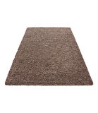 Yüksek Tüylü 30 mm Hav Yüksekliğinde Düz Mokka Açık Kahverengi renkli Shaggy Halı