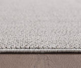 Yumuşak Bukleli Sisal Jüt Salon Oturma Odası Gümüş Renkli Yuvarlak Halı