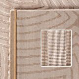 Kabartmalı Yumuşak Dalga Desenli İskandinav Bohem Tarzı Halı Bej tonlarında