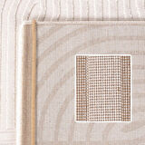 Kabartmalı Yumuşak Karo Desenli İskandinav Bohem Tarzı Halı Krem tonlarında