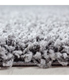 Yüksek Tüylü 30 mm Hav Yüksekliğinde Düz Açık Gri Renkli Shaggy Halı