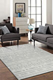 Modern Tasarımlı Jüt Dokuma Loop Sisal Gri Renk Halı