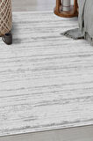 Pamuk Tabanlı Modern Tasarımlı  Sisal Çzigili Gri Renk Halı