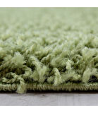 Yüksek Tüylü 30 mm Hav Yüksekliğinde Düz Yeşil Renkli Shaggy Halı