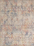 Eskitme Kilim Tasarımlı Halı Kaymaz Taban Makinada Yıkanabilir İskandinav tarzı Bej Krem Renkli