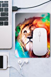 Aslan Desenli Kaydırmaz Gaming Oyuncu Masaüstü Dikişsiz Mouse Pad/Ped (Mouse Altlığı) 17x21cm