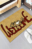 Esnature Sevimli Tembel Kedi Kapı Önü Paspası 45x70 Cm