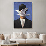 Melon Şapkalı Adam René Magritte Duvar Tablosu-6099