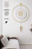 Kadranlı - Masippi Kristal Gold - Büyük Boy(50X90CM) (PİLLİ LED) , Metal (MOBİLYA) Duvar Saati