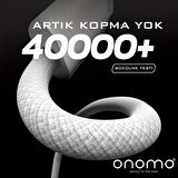 60w Hızlı Şarj 2 Metre Örgü Kablo Type-c Şarj Kablosu Mavi Renk Iphone, Samsung, Xiomai , Huawei