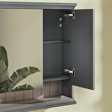 VitrA Valarte 62235 Aydınlatmalı Dolaplı Ayna, 100 cm, Mat Gri