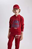 DeFacto Erkek Çocuk Baskılı Kapüşonlu Kalın Sweatshirt B8987A823CWRD349