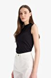 DeFacto Bisiklet Yaka Kolsuz Siyah Atlet D4894AX25SMBK27