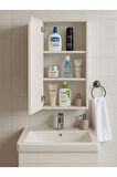 Aynalı Banyo Dolabı Tek Kapaklı 60X40X15 cm