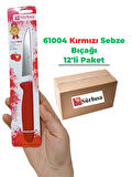 Sürbisa 61004 Sebze Bıçağı Kırmızı 1 Koli (12 adet)