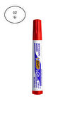 Bic Velleda 1701 Eco Yuvarlak Uç Beyaz Tahta Kalemi Kırmızı (12 Li Kutu)