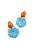 Çiçek Küpe - Turkuaz