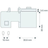 Canex Cam Menteşe Çıt Çıt 30 mm
