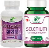 Yurdavit Hidrolize Collagen Kolajen Type Tip 1-2-3 100 Tablet Selenyum 200 Mcg Selenium 120 Tablet