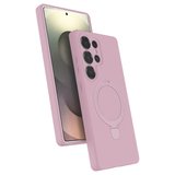 Samsung Galaxy S23 Ultra Regal Magsafe Standlı Kapak - Açık Pembe