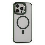 Joko Apple İphone 15 Pro Max Kılıf Roblox Lens Magsafe Standlı Kapak - Koyu Yeşil