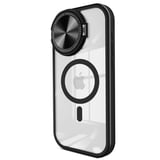 Apple İphone 15 Pro Max Kılıf Teleskop Lens Magsafe Silikon Kapak - Siyah