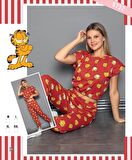 Kırmızı Garfıeld Pijama Takımı