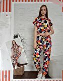 Kırmızı Mickey Mouse Crop Pijama Takımı