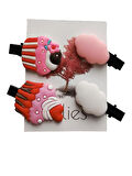 4'lü Silikon Pens Toka Cupcake Temalı