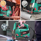 Dekupaj testeresi HYCHIKA 800W, Maks. Kesme Derinliği: 110mm, 800-3000SPM, 6 Ayarlanabilir Hız, 4 Kesme Modu, Eğim Açısı ± 45 °, Testere Bıçağı