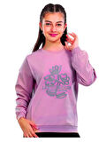 ÇİÇEK NAKIŞLI KIZ SWEATSHIRT