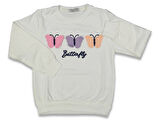 KELEBEK NAKIŞLI KIZ SWEATSHIRT