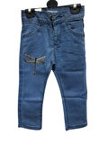 YUSUFCUK NAKIŞLI TAŞ İŞLEMELİ JEANS KIZ PANTOLON