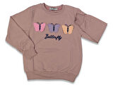 KELEBEK NAKIŞLI KIZ SWEATSHIRT