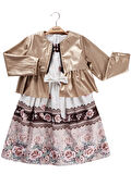 ÇİÇEK DESENLİ CEKETLİ KIZ ELBİSE