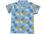 YAPRAK DESENLİ POLO YAKA ERKEK T-SHIRT