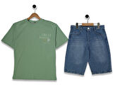 GREAT BASKILI JEANS ŞORTLU Erkek Genç  TAKIM