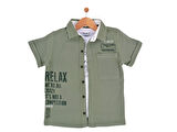 RELAX BASKILI T-SHIRTLÜ MÜSLİN ERKEK GÖMLEK