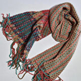 El Yapımı Geniş Atkı , El Örgüsü Tasarım , Hediyelik Atkı, Şık , Bej , Moli Tasarım