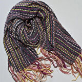 El Yapımı geniş Şal , El Örgüsü tasarım , Hediyelik Şal, Şık Şal, Çok Renkli , Moli Tasarım