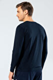 Cacharel Erkek V Yaka Uzun Kollu T-Shirt 1334/Lacivert