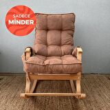 Reyo Home Sallanan Sandalye Minderi Kapitone Çift Cepli Kahve