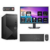 Dell Vostro 3910MT i3 12100 8GB 256GB SSD W11P N3563VDT3910 MASAÜSTÜ PC & 23.8" MONİTÖR