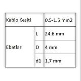 GBY251 Ek Muf İzoleli Kablo Ucu 100 Adet