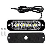 12W 4 Ledli Kırmızı Fonksiyonlu Çakar Led