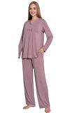 Limissi Viskon Uzun Kollu Kadın Pijama Takımı 24642