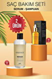 Cozyce Çam Terebentin Kepek Önleyici Tuzsuz Şampuan 500 ML+Serum Keratin&Argan Yağlı Saç Dökülmesi 30 ML