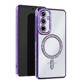 Samsung Galaxy A56 Joke Simli Magneticsafe Kılıf - Derin Mor